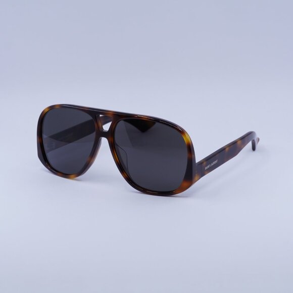 🕶️ New Saint Laurent SL652/F SOLACE 002 Sunglasses - Shiny Medium Havana Frame - Picture 1 of 11